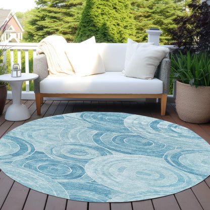 Jaelain Denim Washable Indoor-Outdoor Rug