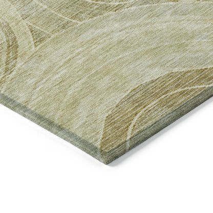 Jaelain Gold Washable Indoor-Outdoor Rug