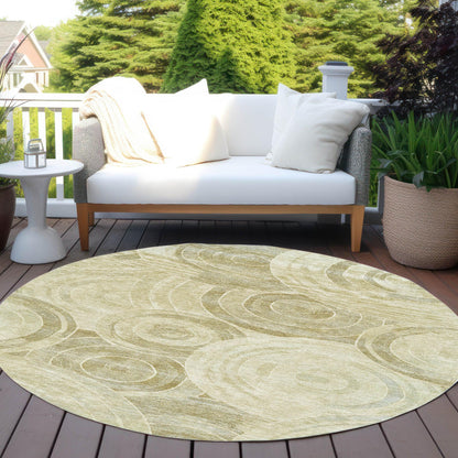 Jaelain Gold Washable Indoor-Outdoor Rug