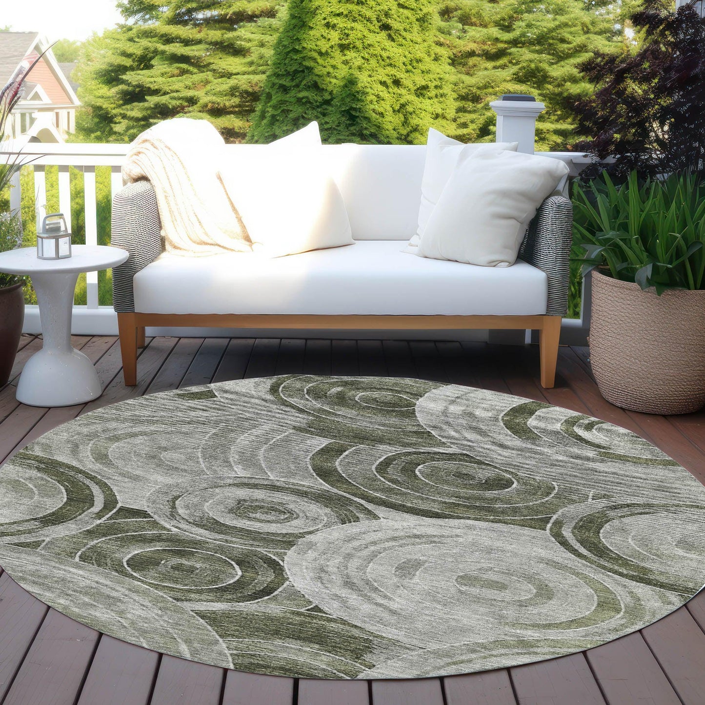 Jaelain Taupe Washable Indoor-Outdoor Rug