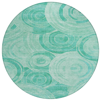 Jaelain Teal Washable Indoor-Outdoor Rug
