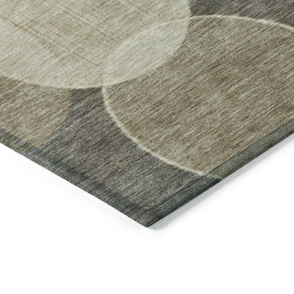 Jaelanor Brown Washable Indoor-Outdoor Rug