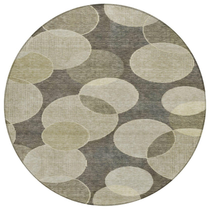 Jaelanor Brown Washable Indoor-Outdoor Rug