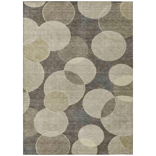 Jaelanor Brown Washable Indoor-Outdoor Rug