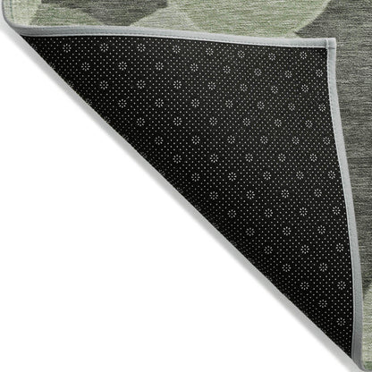Jaelanor Green Washable Indoor-Outdoor Rug