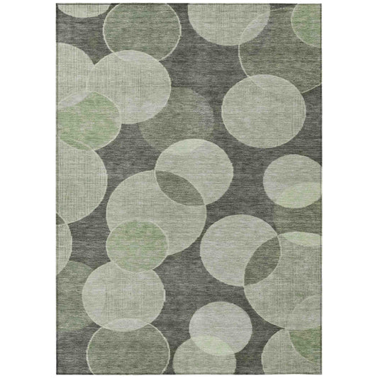 Jaelanor Green Washable Indoor-Outdoor Rug