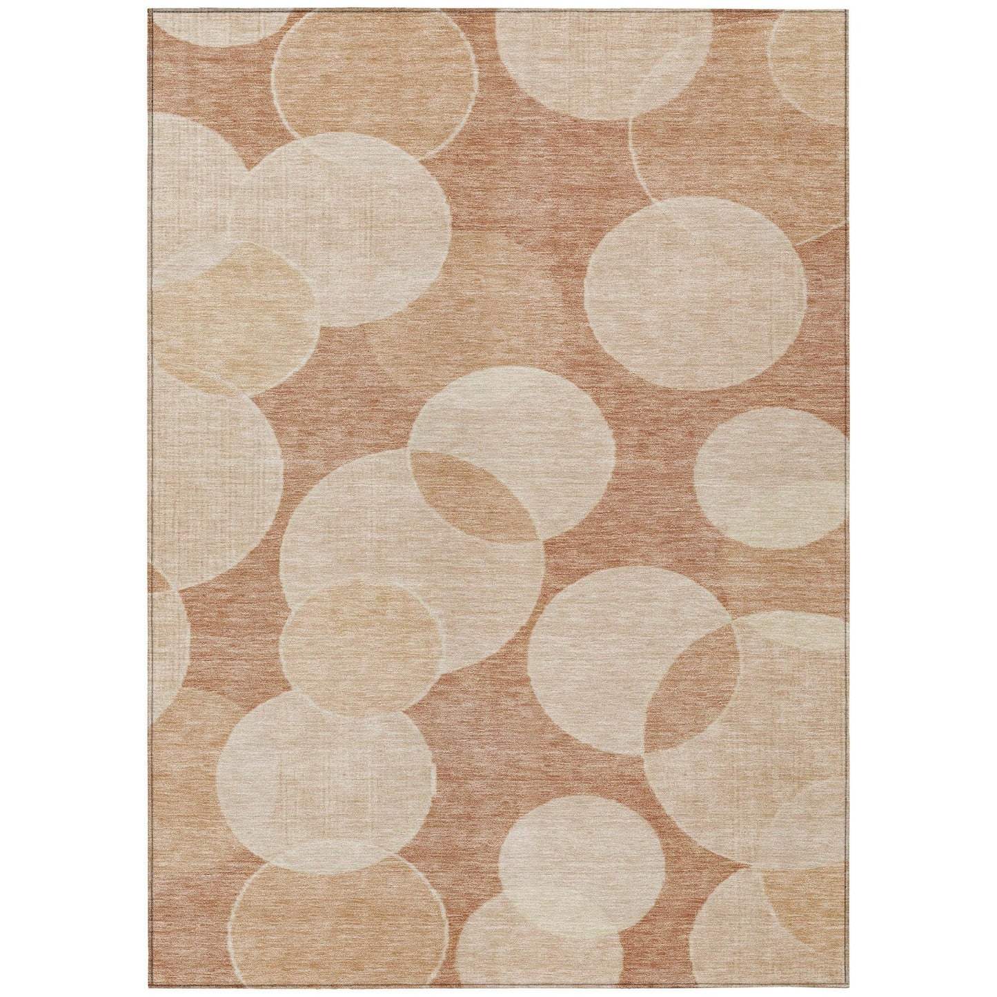 Jaelanor Orange Washable Indoor-Outdoor Rug
