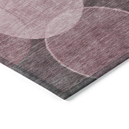 Jaelanor Pink Washable Indoor-Outdoor Rug