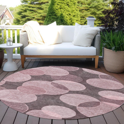 Jaelanor Pink Washable Indoor-Outdoor Rug