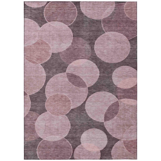 Jaelanor Pink Washable Indoor-Outdoor Rug