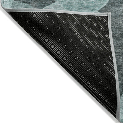 Jaelanor Teal Washable Indoor-Outdoor Rug