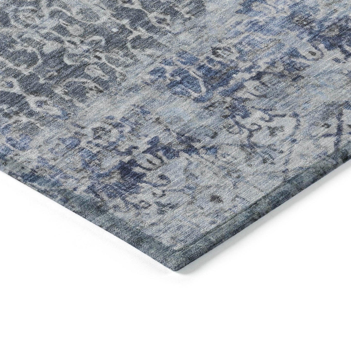 Jaelara Blue Washable Indoor-Outdoor Rug