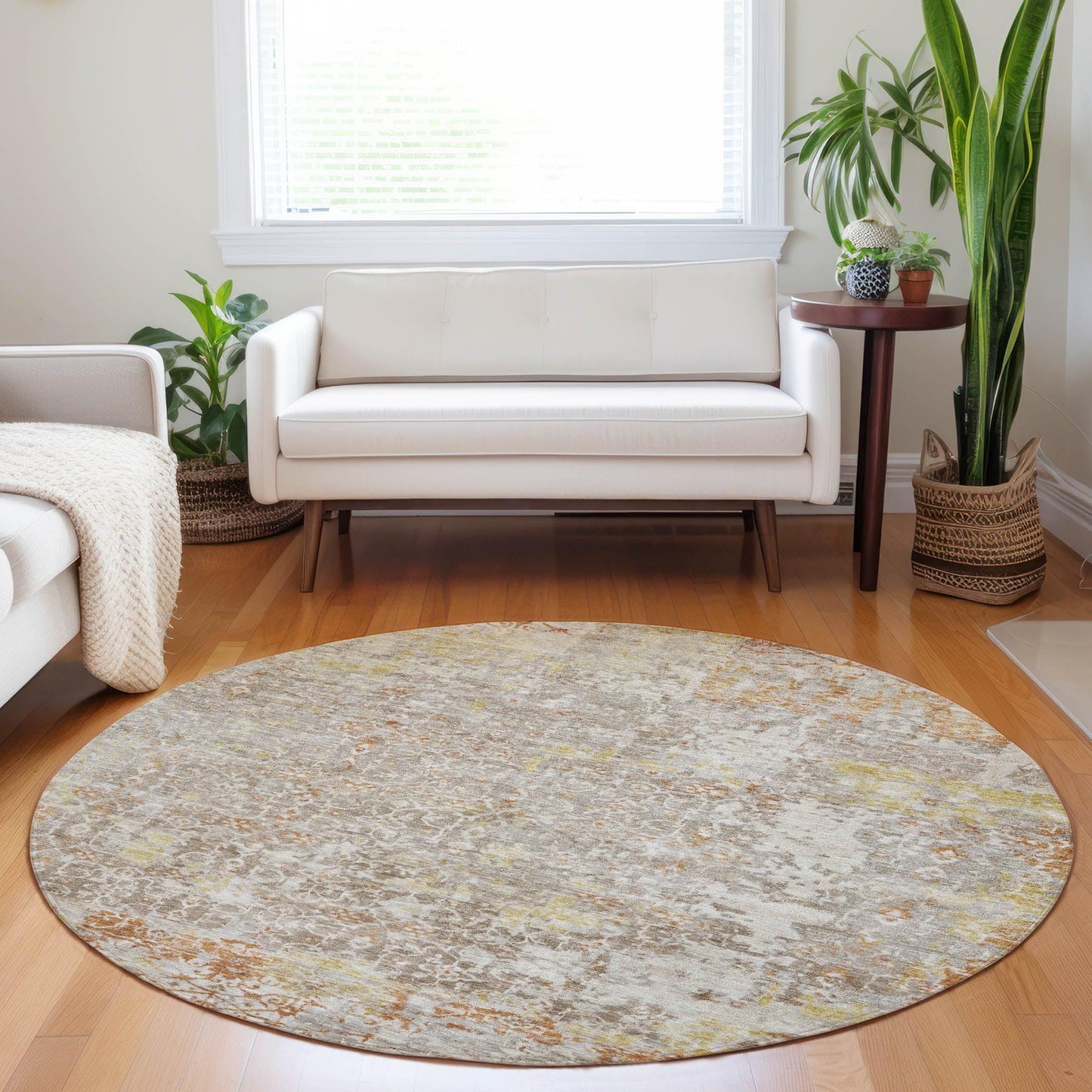 Jaelara Brown Washable Indoor-Outdoor Rug