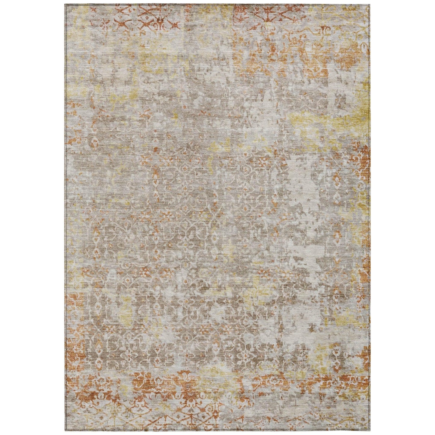Jaelara Brown Washable Indoor-Outdoor Rug