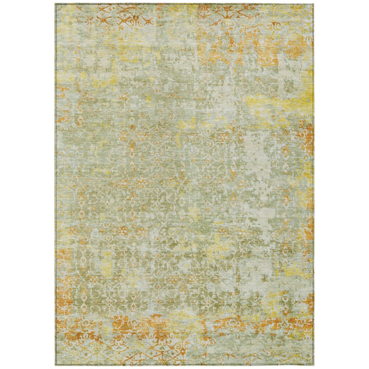 Jaelara Green Washable Indoor-Outdoor Rug