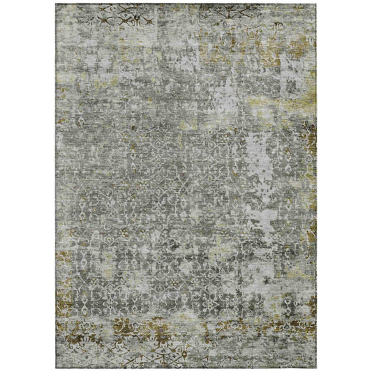 Jaelara Taupe Washable Indoor-Outdoor Rug
