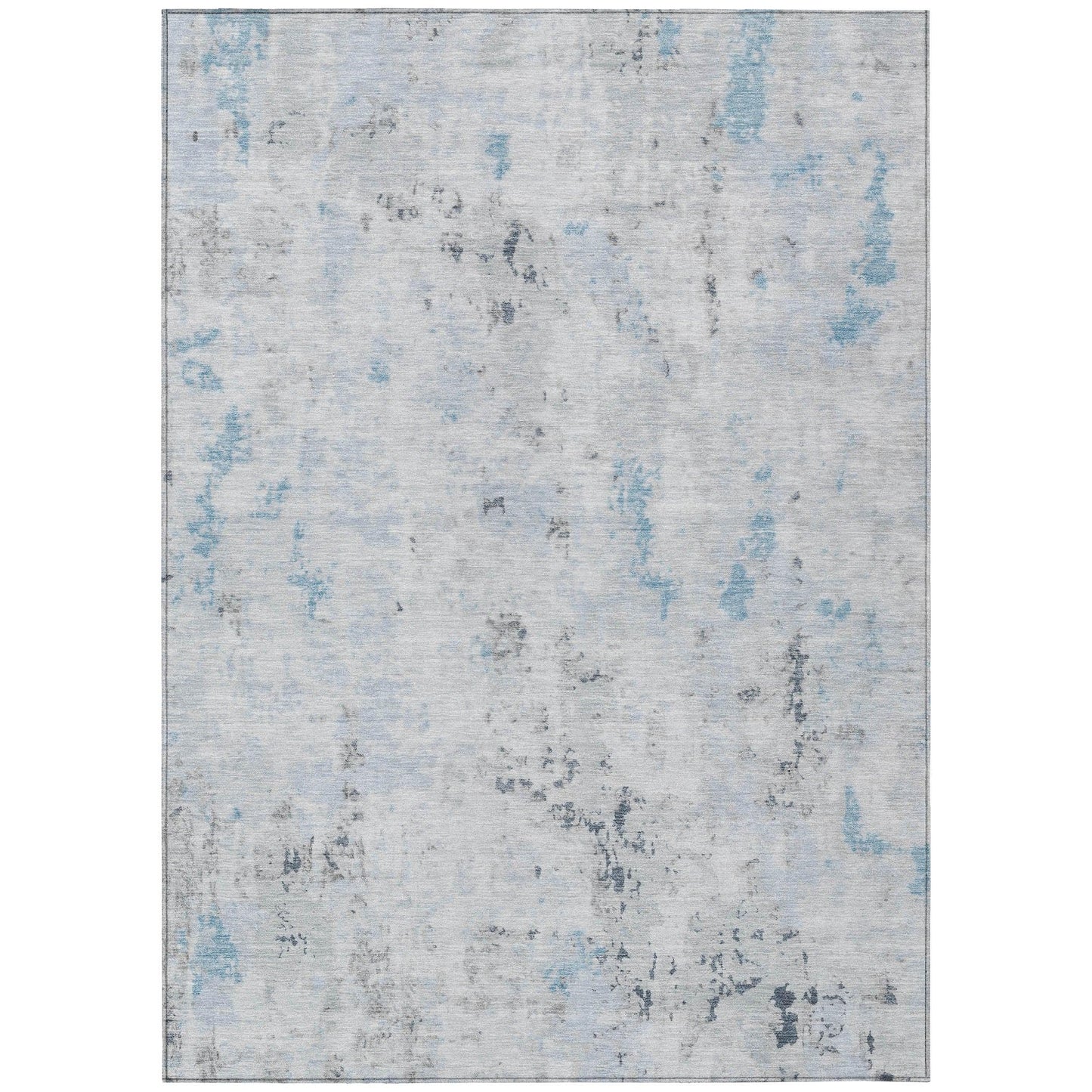 Jaelaris Blue Washable Indoor-Outdoor Rug