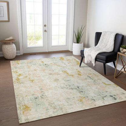 Jaelaris Brown Washable Indoor-Outdoor Rug