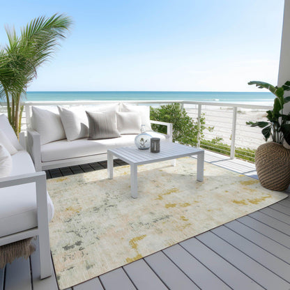 Jaelaris Brown Washable Indoor-Outdoor Rug