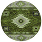 Jaelas Green Washable Indoor-Outdoor Rug