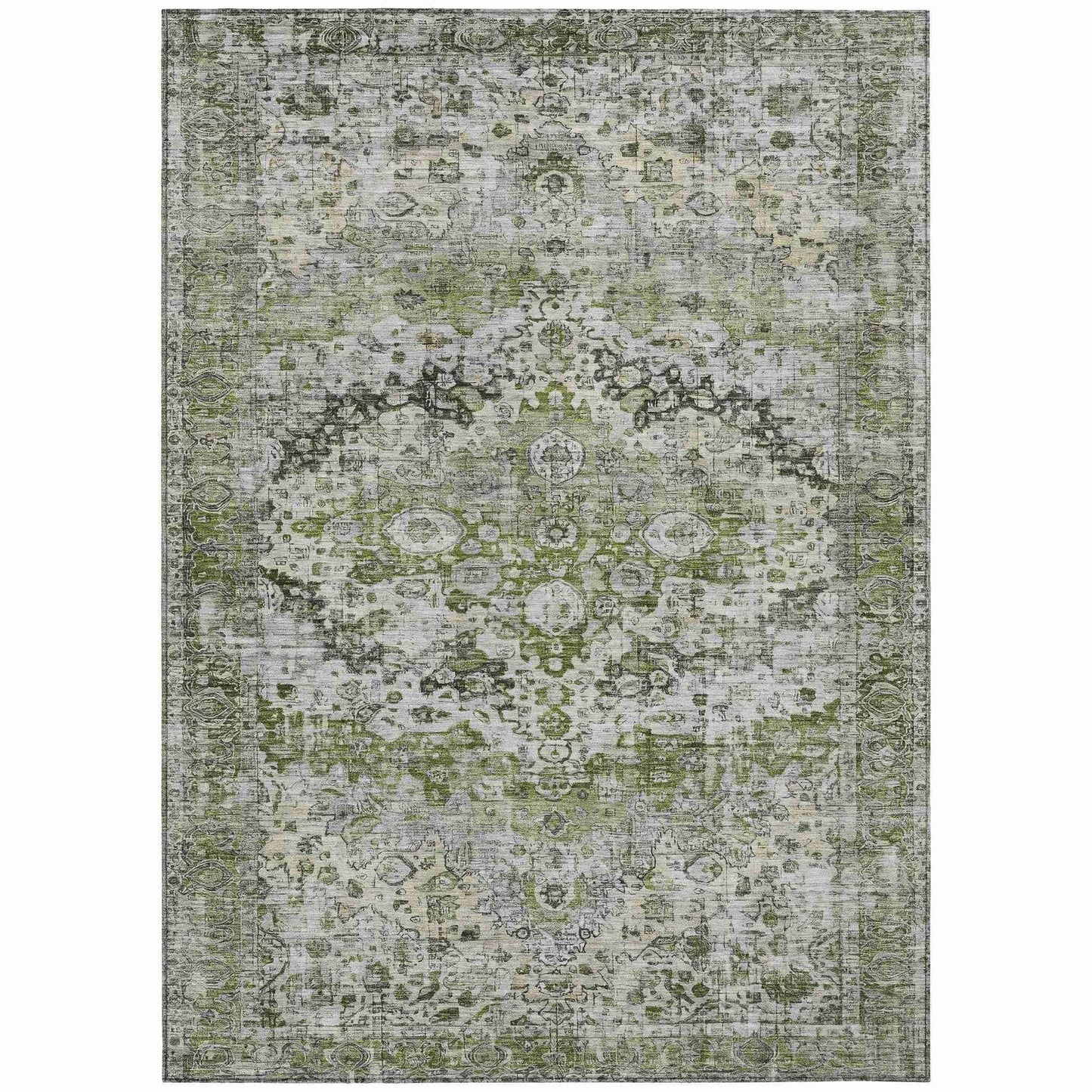 Jaelien Aloe Washable Indoor-Outdoor Rug