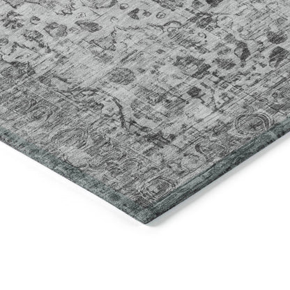Jaelien Gray Washable Indoor-Outdoor Rug