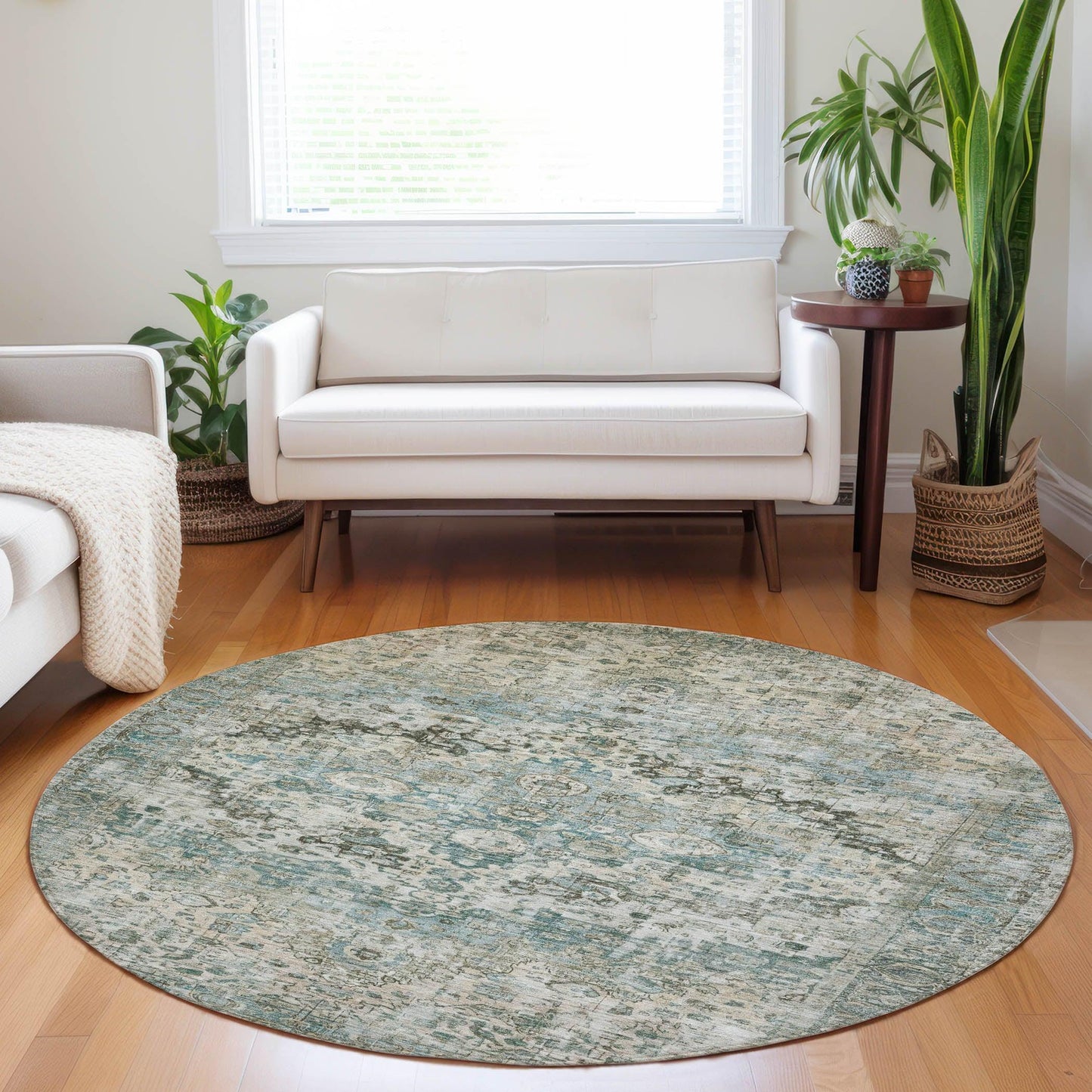 Jaelien Green Washable Indoor-Outdoor Rug