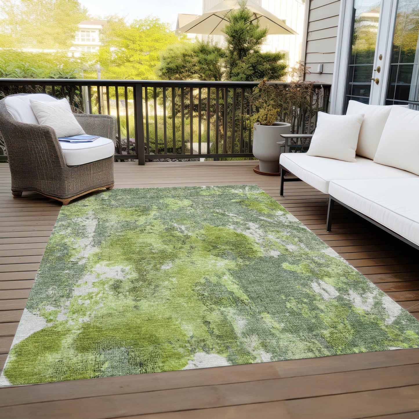 Jaelion Aloe Washable Indoor-Outdoor Rug