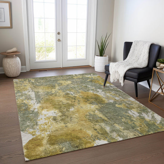 Jaelion Brown Washable Indoor-Outdoor Rug