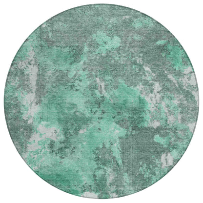 Jaelion Teal Washable Indoor-Outdoor Rug