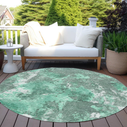 Jaelion Teal Washable Indoor-Outdoor Rug