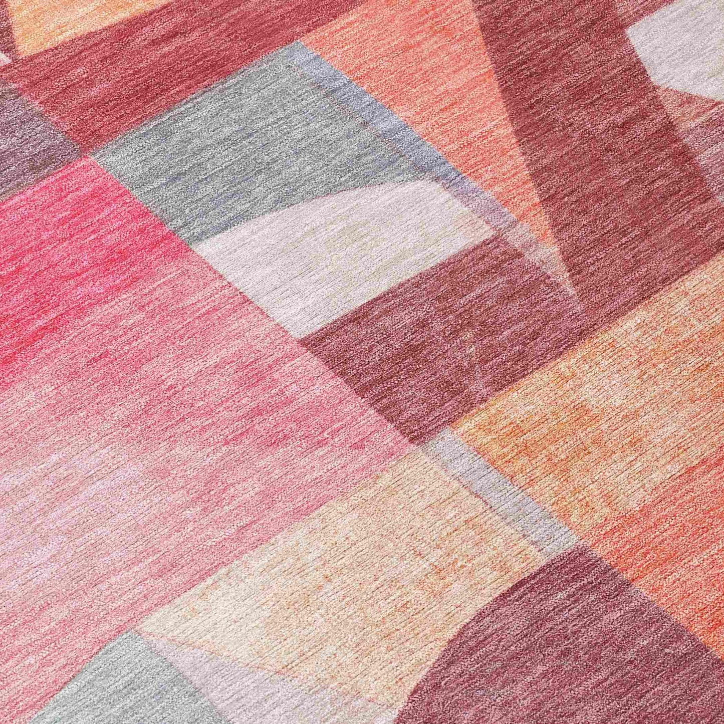 Jaelira Orange Washable Indoor-Outdoor Rug