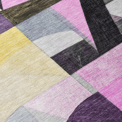 Jaelira Purple Washable Indoor-Outdoor Rug