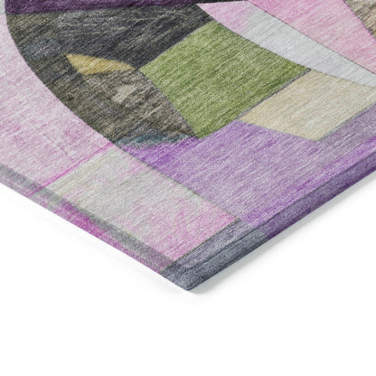 Jaelira Purple Washable Indoor-Outdoor Rug