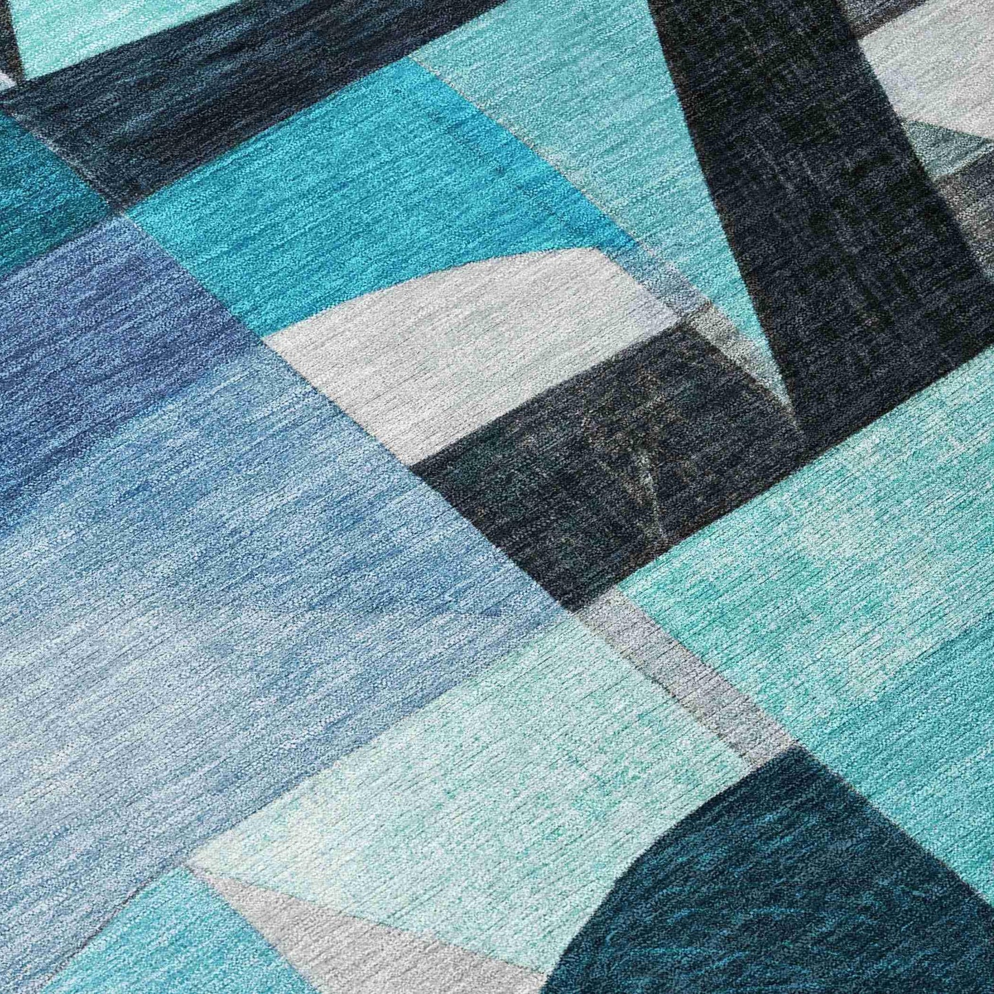Jaelira Teal Washable Indoor-Outdoor Rug
