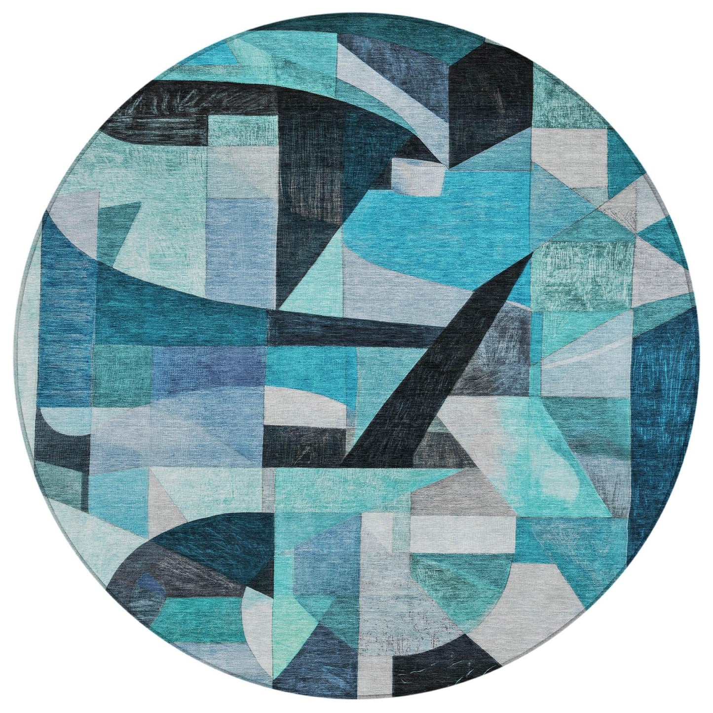Jaelira Teal Washable Indoor-Outdoor Rug