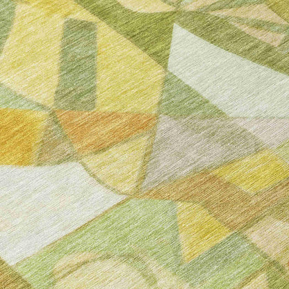 Jaelius Fern Washable Indoor-Outdoor Rug