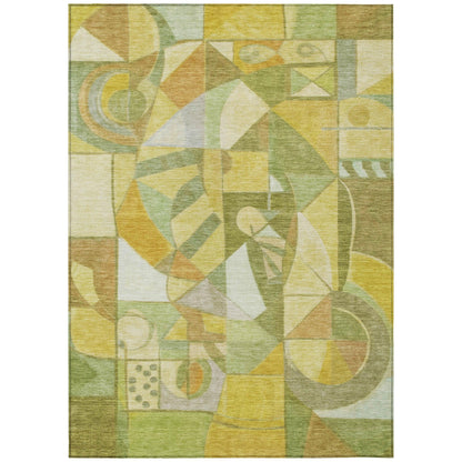 Jaelius Fern Washable Indoor-Outdoor Rug