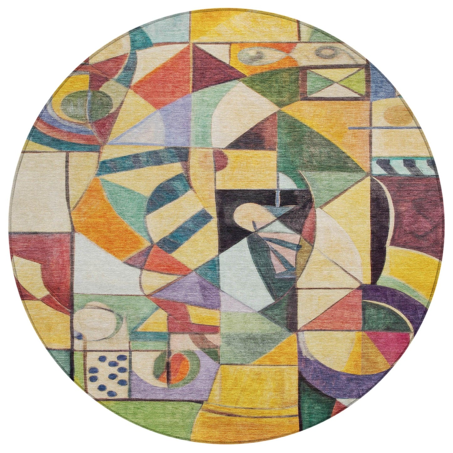 Jaelius Gold Washable Indoor-Outdoor Rug