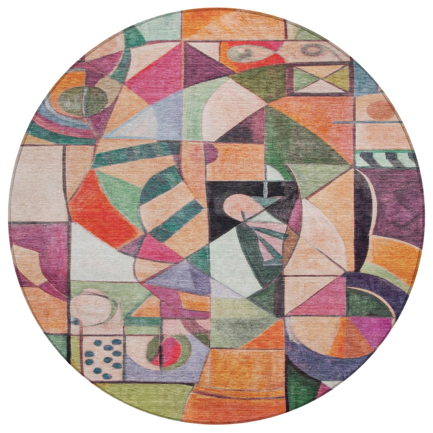 Jaelius Orange Washable Indoor-Outdoor Rug