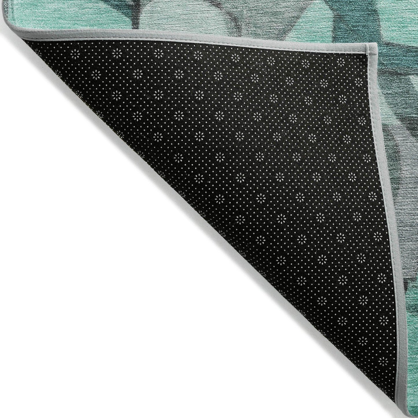 Jaelius Teal Washable Indoor-Outdoor Rug