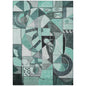 Jaelius Teal Washable Indoor-Outdoor Rug