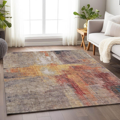 Jaelor Brown Washable Indoor-Outdoor Rug