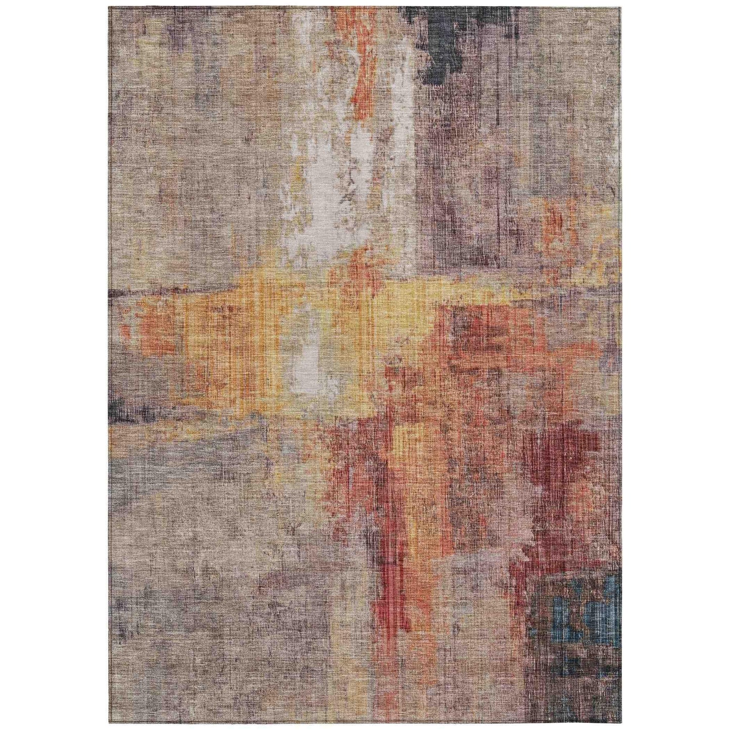 Jaelor Brown Washable Indoor-Outdoor Rug