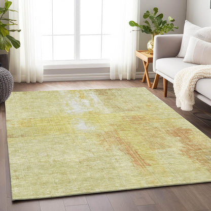 Jaelor Gold Washable Indoor-Outdoor Rug