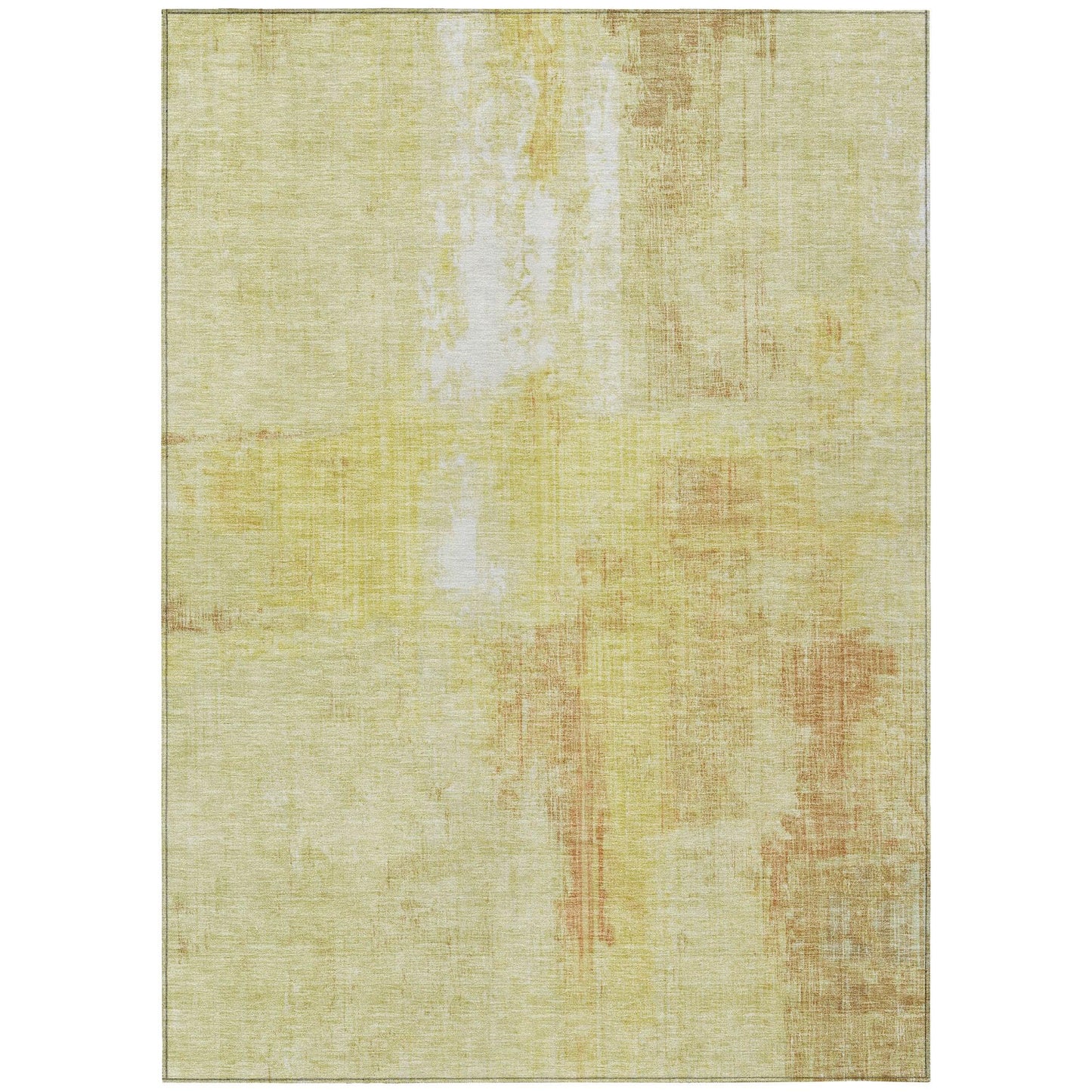 Jaelor Gold Washable Indoor-Outdoor Rug