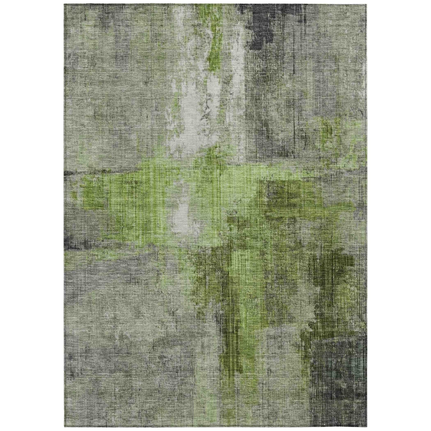Jaelor Green Washable Indoor-Outdoor Rug