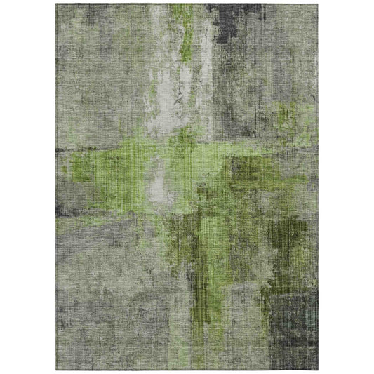 Jaelor Green Washable Indoor-Outdoor Rug