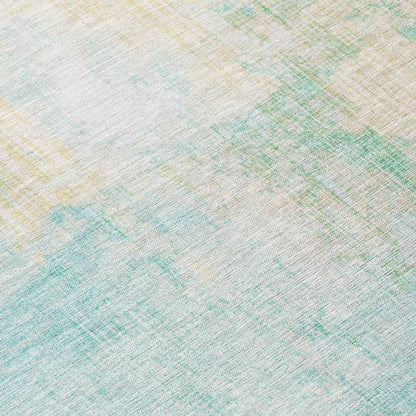 Jaelor Teal Washable Indoor-Outdoor Rug