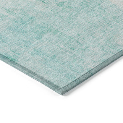 Jaelor Teal Washable Indoor-Outdoor Rug